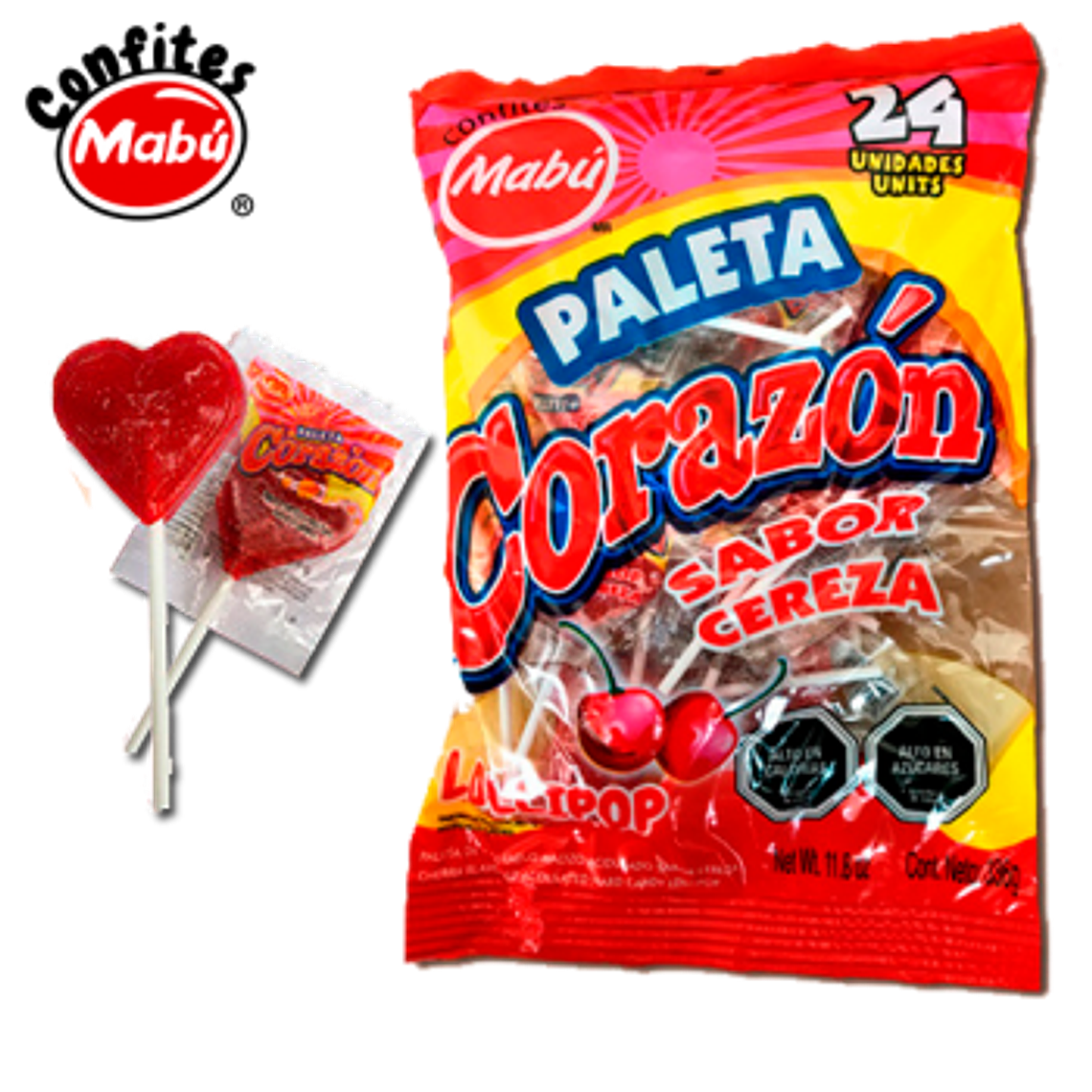 PALETA CORAZON 24 UN 1