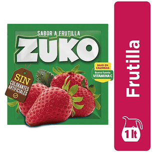 ZUKO EN POLVO FRUTILLA 10UN