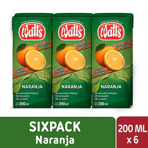 WATTS NARANJA 6X200ML
