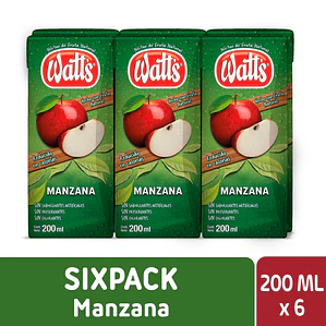 WATTS MANZANA 6X200ML