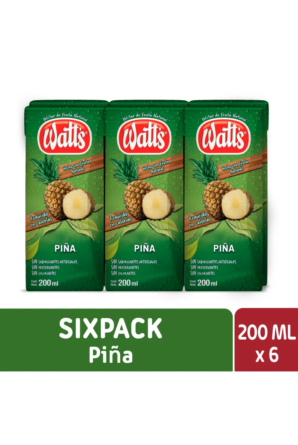 WATTS PIÑA 6X200ML 1