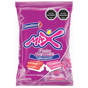 MAX FRUTAS CON CREMA 100UN