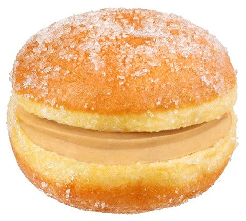 Bola de Berlim Creme Branco & Avelã