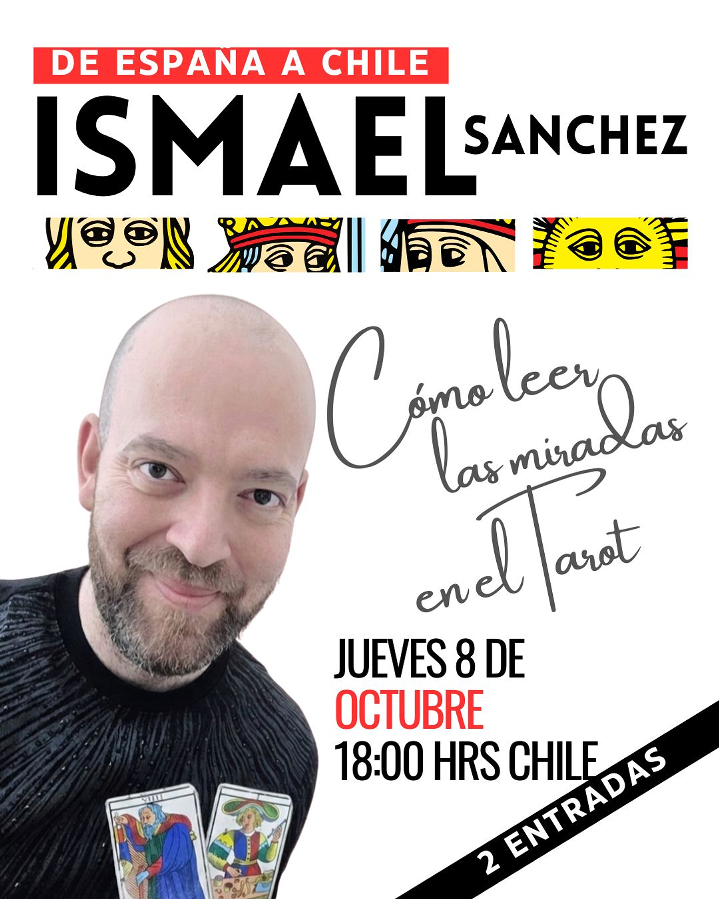 PRE VENTA 2 ENTRADAS MASTERCLASS ISMA SANCHEZ EN CHILE: CÓMO LEER LAS MIRADAS EN EL TAROT 1