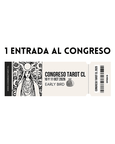 3RA PREVENTA - 1 ENTRADA AL CONGRESO TAROT CL 2026