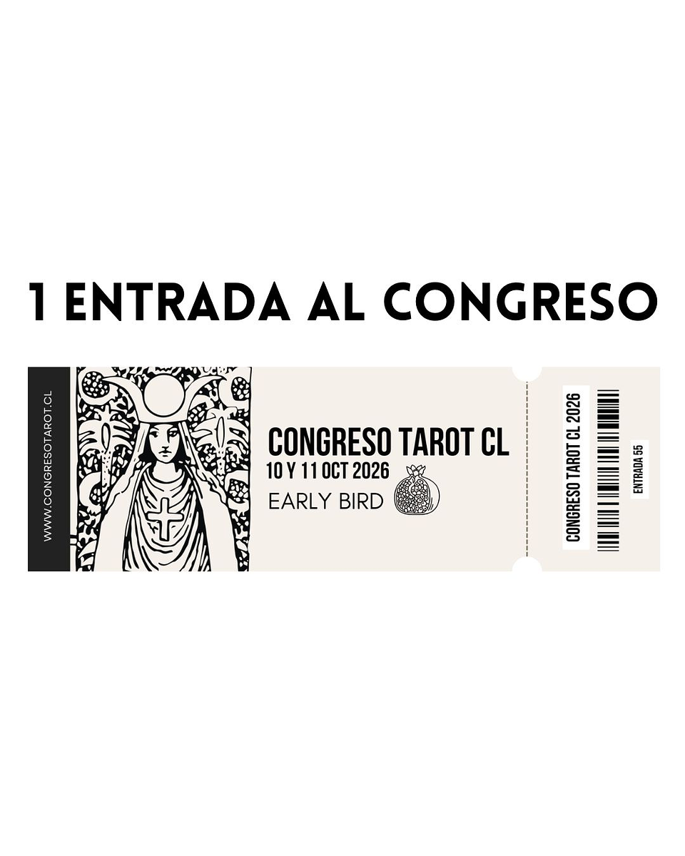 3RA PREVENTA - 1 ENTRADA AL CONGRESO TAROT CL 2026 1
