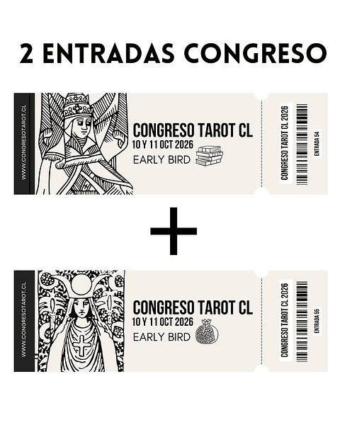 3RA PREVENTA DOS PERSONAS - 2 ENTRADAS AL CONGRESO TAROT CL 2026
