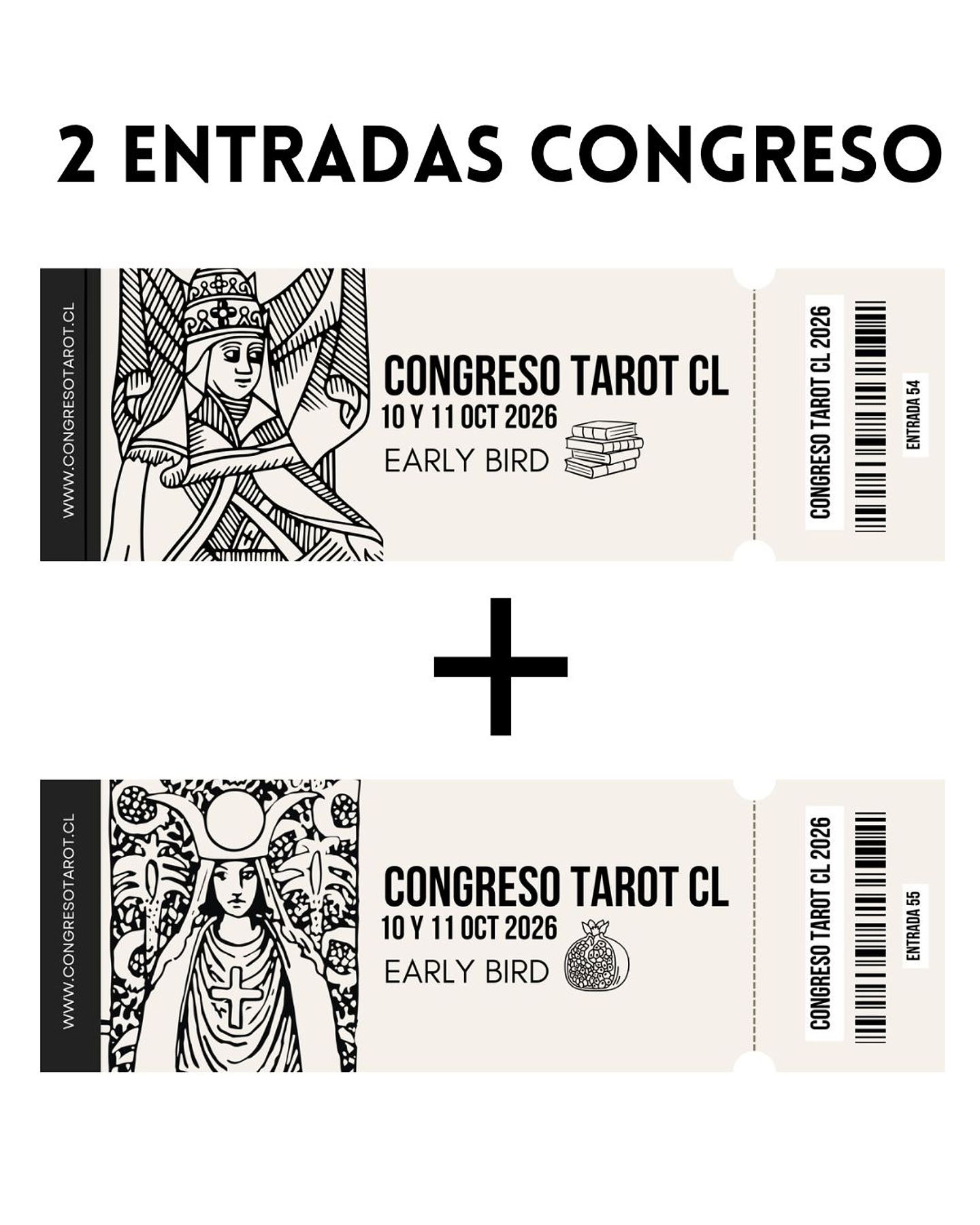 3RA PREVENTA DOS PERSONAS - 2 ENTRADAS AL CONGRESO TAROT CL 2026 1