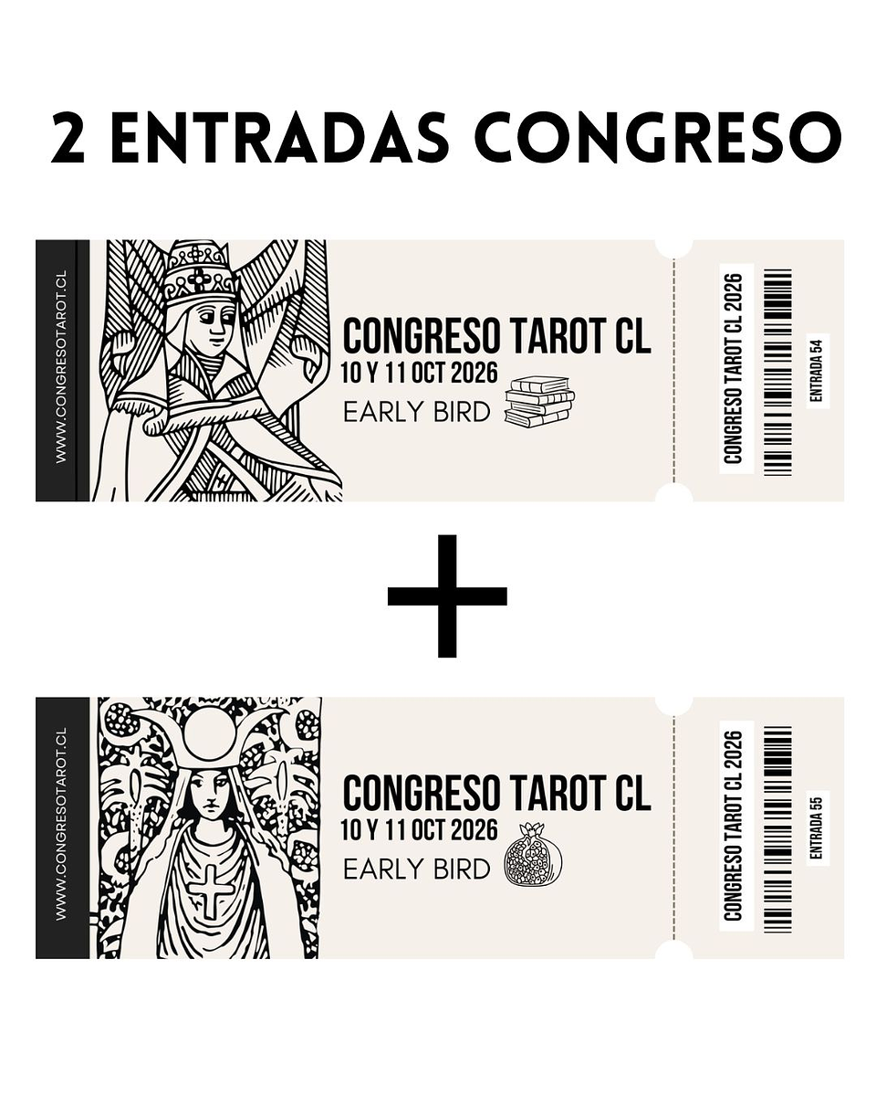 3RA PREVENTA DOS PERSONAS - 2 ENTRADAS AL CONGRESO TAROT CL 2026 1