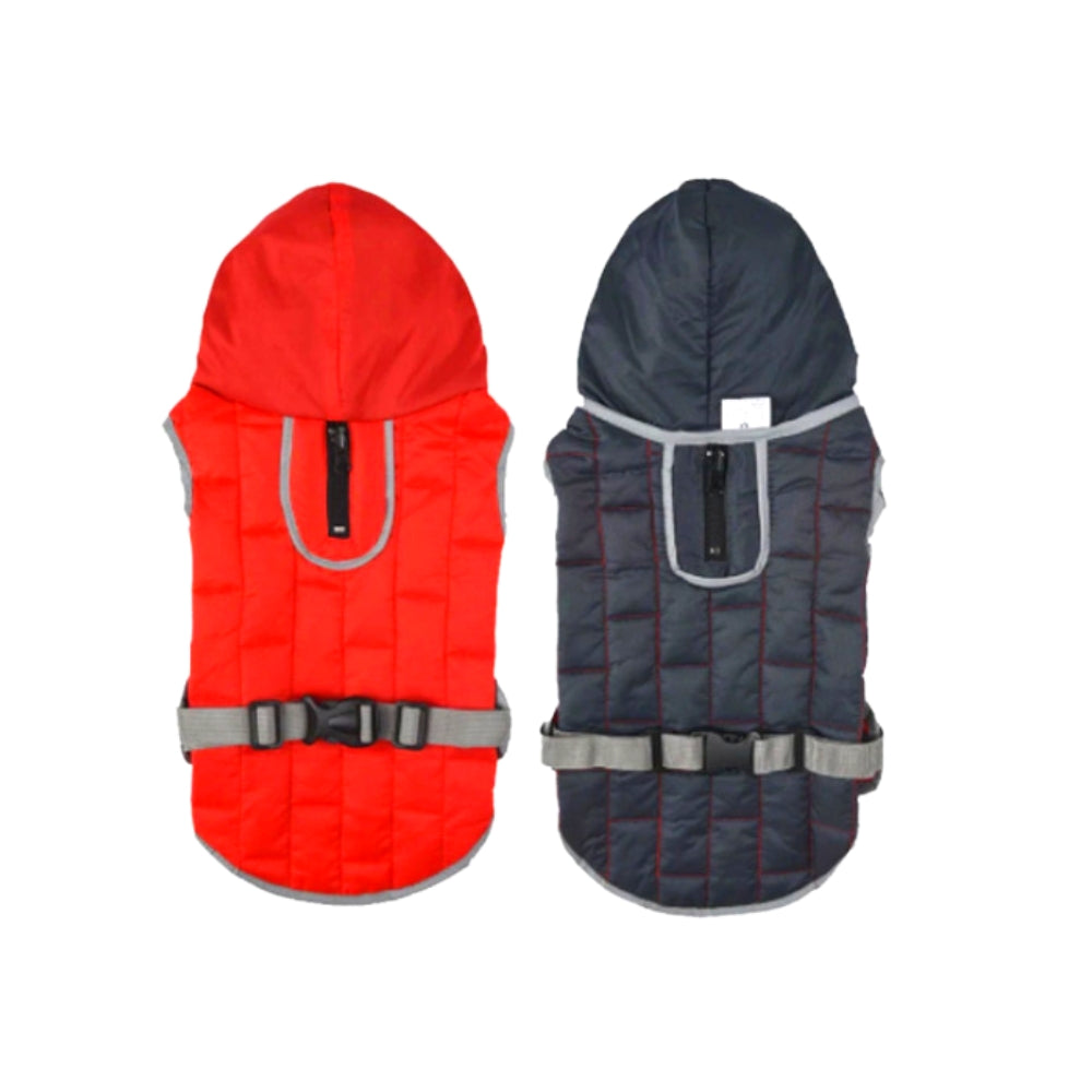 Parka reversible roja