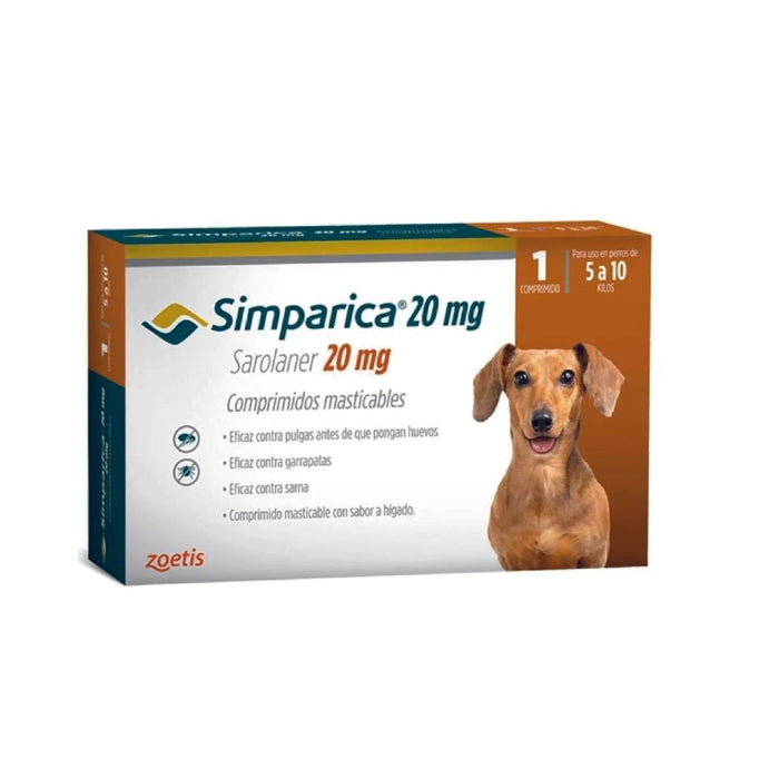 Simparica Trio Caramelo 5,1-10 kilos 3 Comprimidos masticables. Uso veterinario