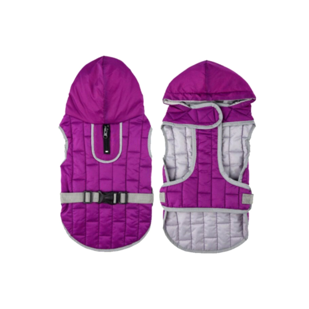 Parka reversible morada