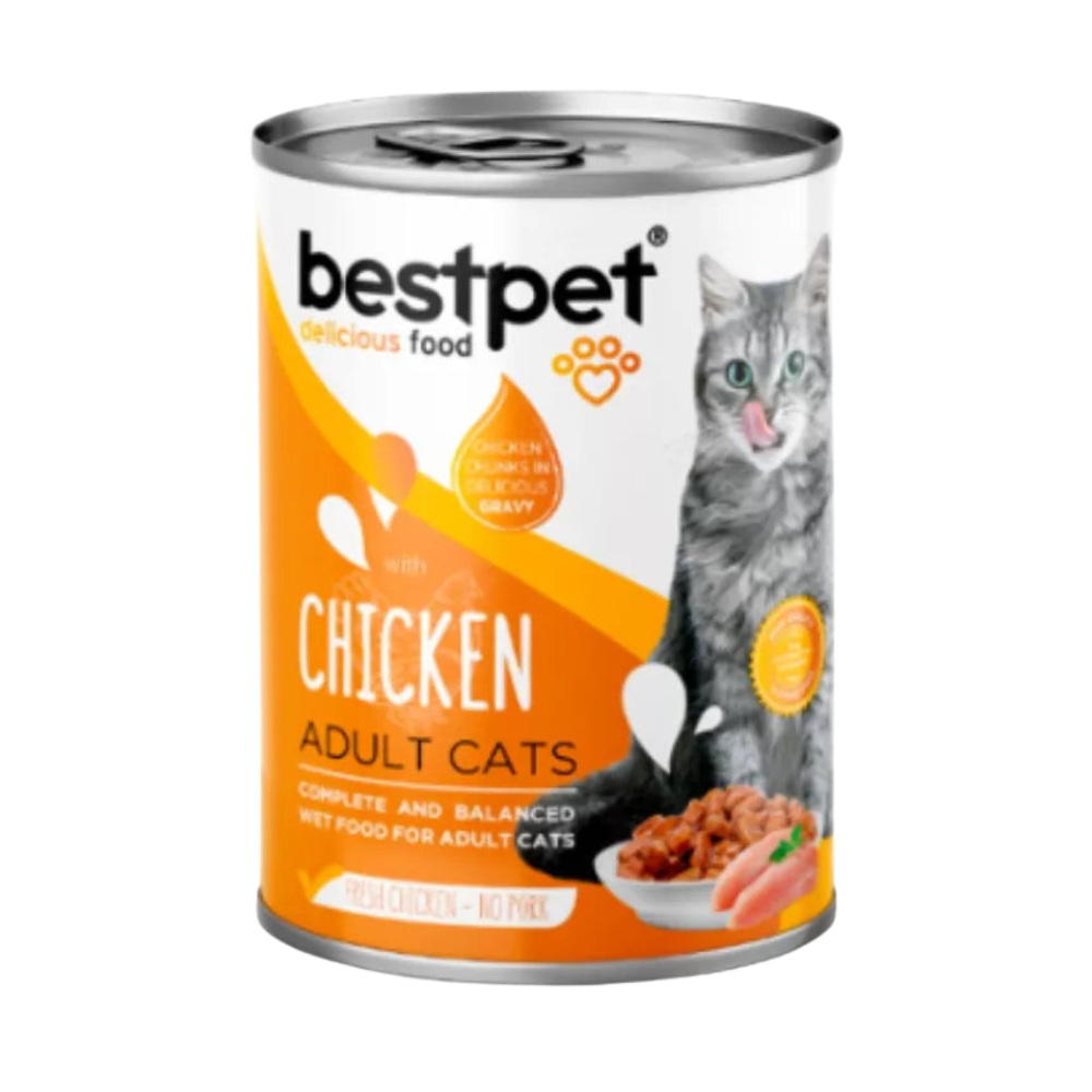 Lata BestPet Cat Trocitos de Pollo 400 gramos 1