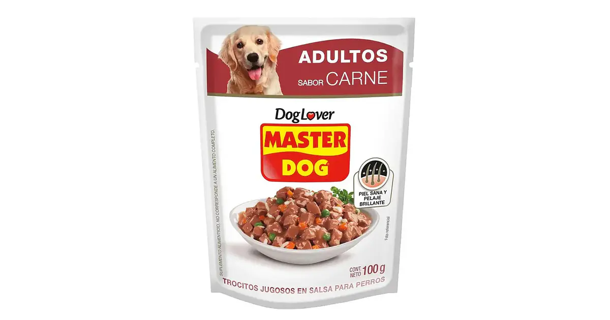 Master Dog Carne en Salsa | Comida húmeda sabrosa