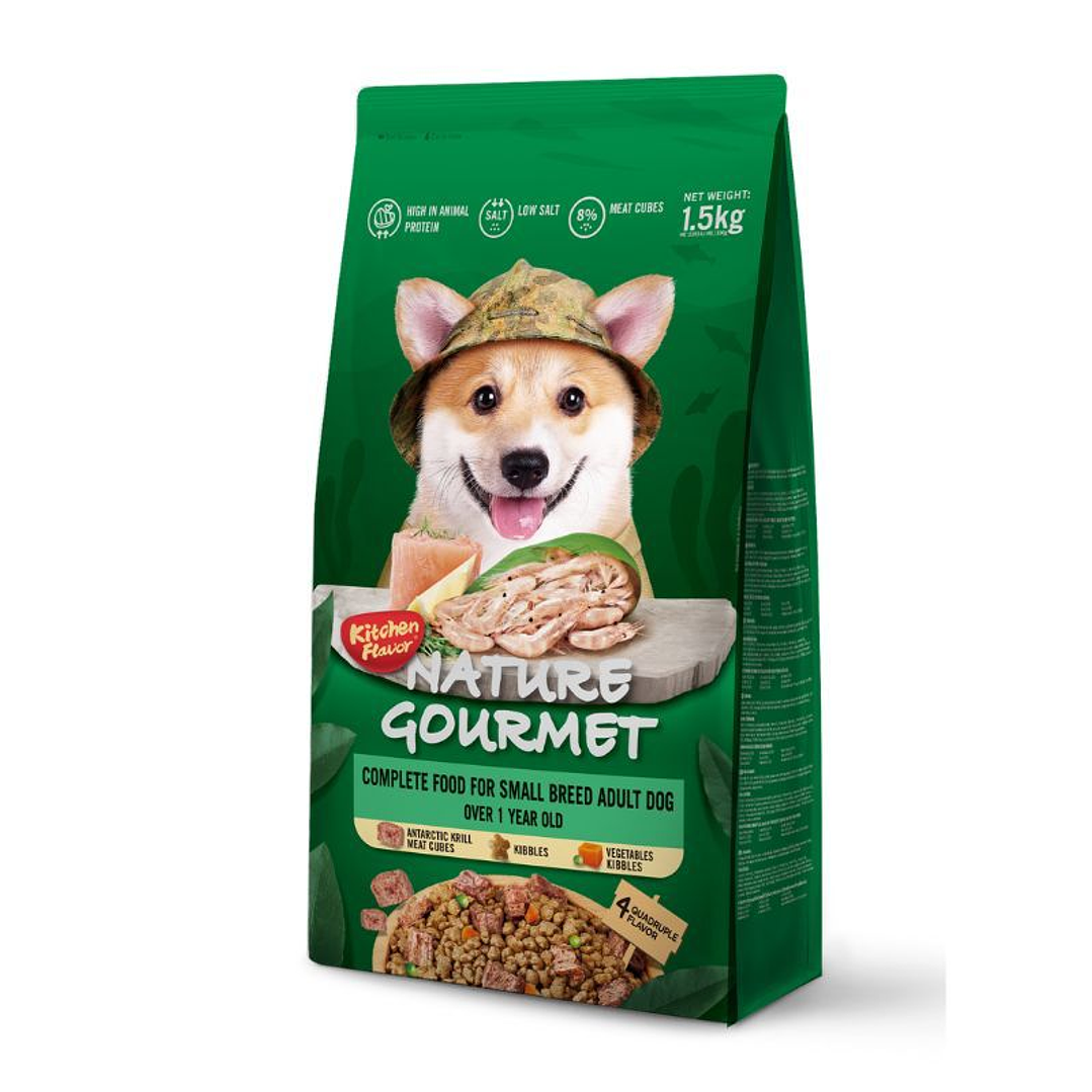 Alimento premium completo para perros adultos de razas pequeñas – Con trozos visibles de krill liofilizado y verduras secas 1