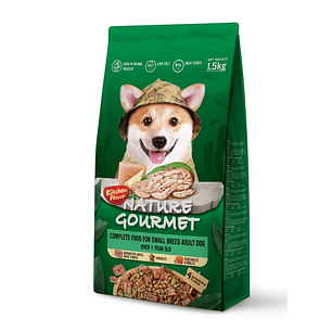 Alimento premium completo para perros adultos de razas pequeñas – Con trozos visibles de krill liofilizado y verduras secas