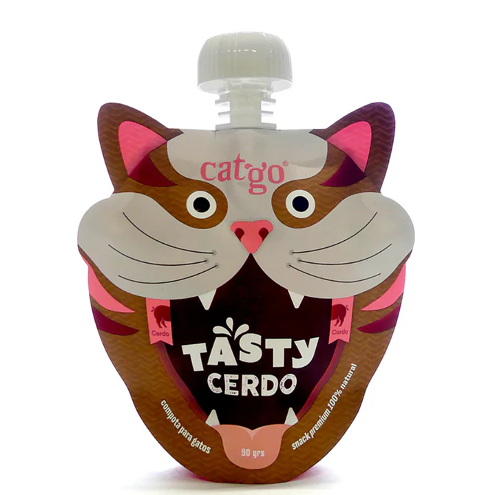 Compota Tasty Catgo Cerdo 90g | Snack húmedo natural 1