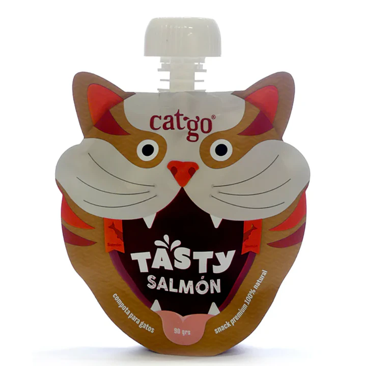 Compota Tasty Catgo Salmón 90g | Snack húmedo natural 1