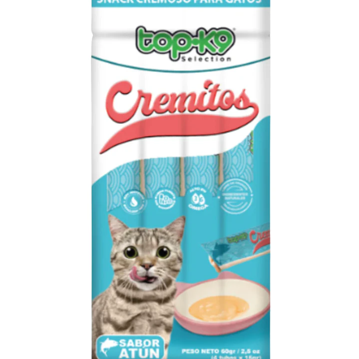 Cremitos Atún Gato 4x15g | Snack Húmedo | Consentidos Pet 1