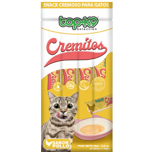 Cremitos Pollo Gato 4x15g | Snack Húmedo | Consentidos Pet