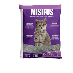 Arena Sanitaria Misifus Bentonita Aglomerante para Gatos