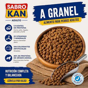 Sabrokan Adulto a Granel Alimento para Perros por Kilo
