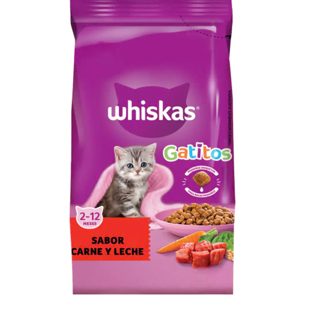 Whiskas Gatitos Carne y Leche Alimento Seco 1