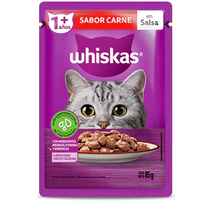 Whiskas Carne en Salsa 85 g Sobre para Gatos