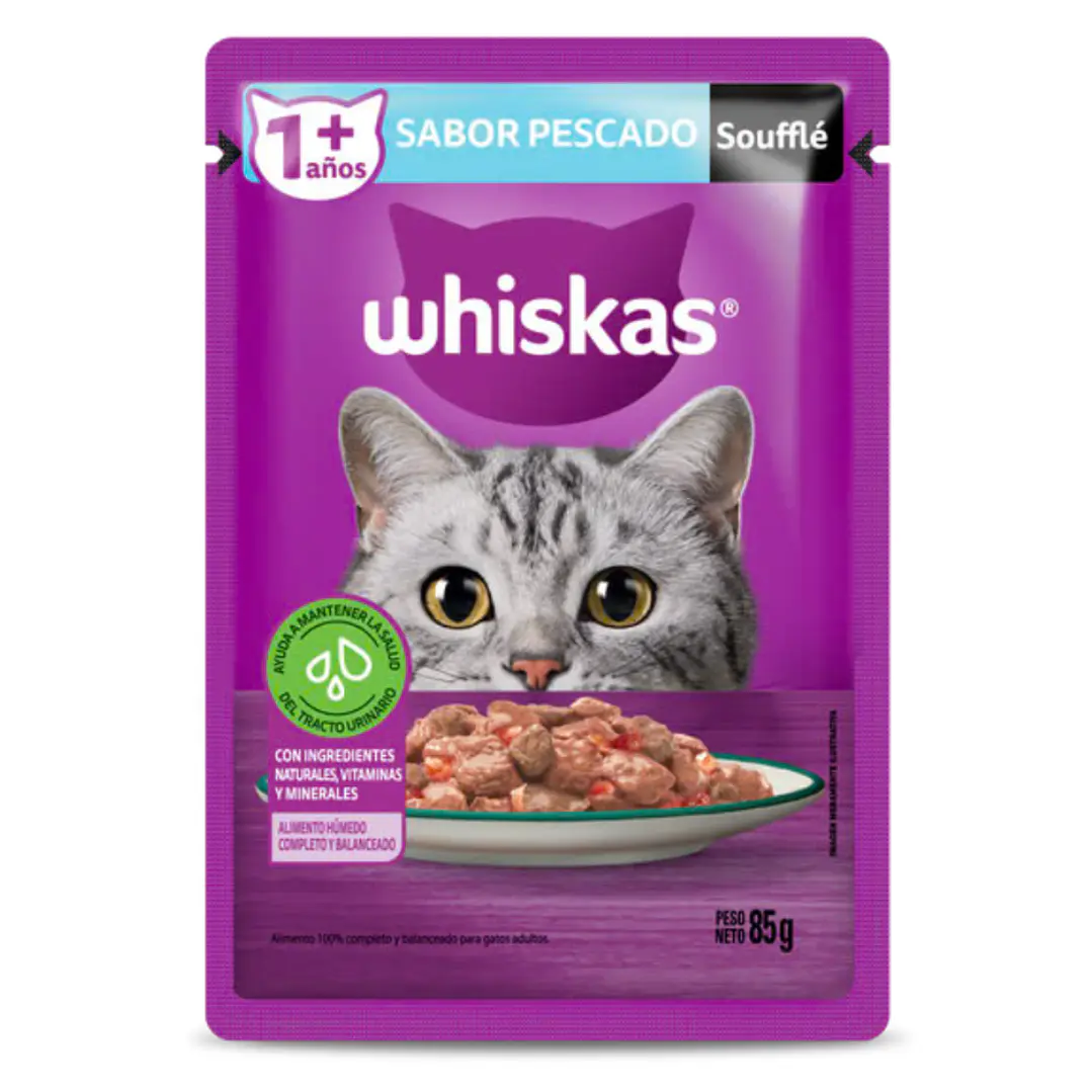 Whiskas Pescado Soufflé 85 g Sobre para Gatos 1