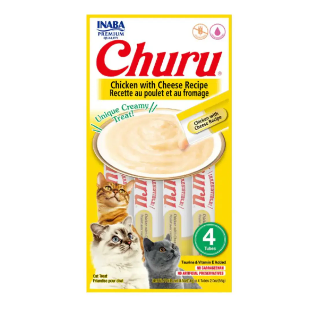 Churu Pollo y Queso Snack Gatos 56 g 1