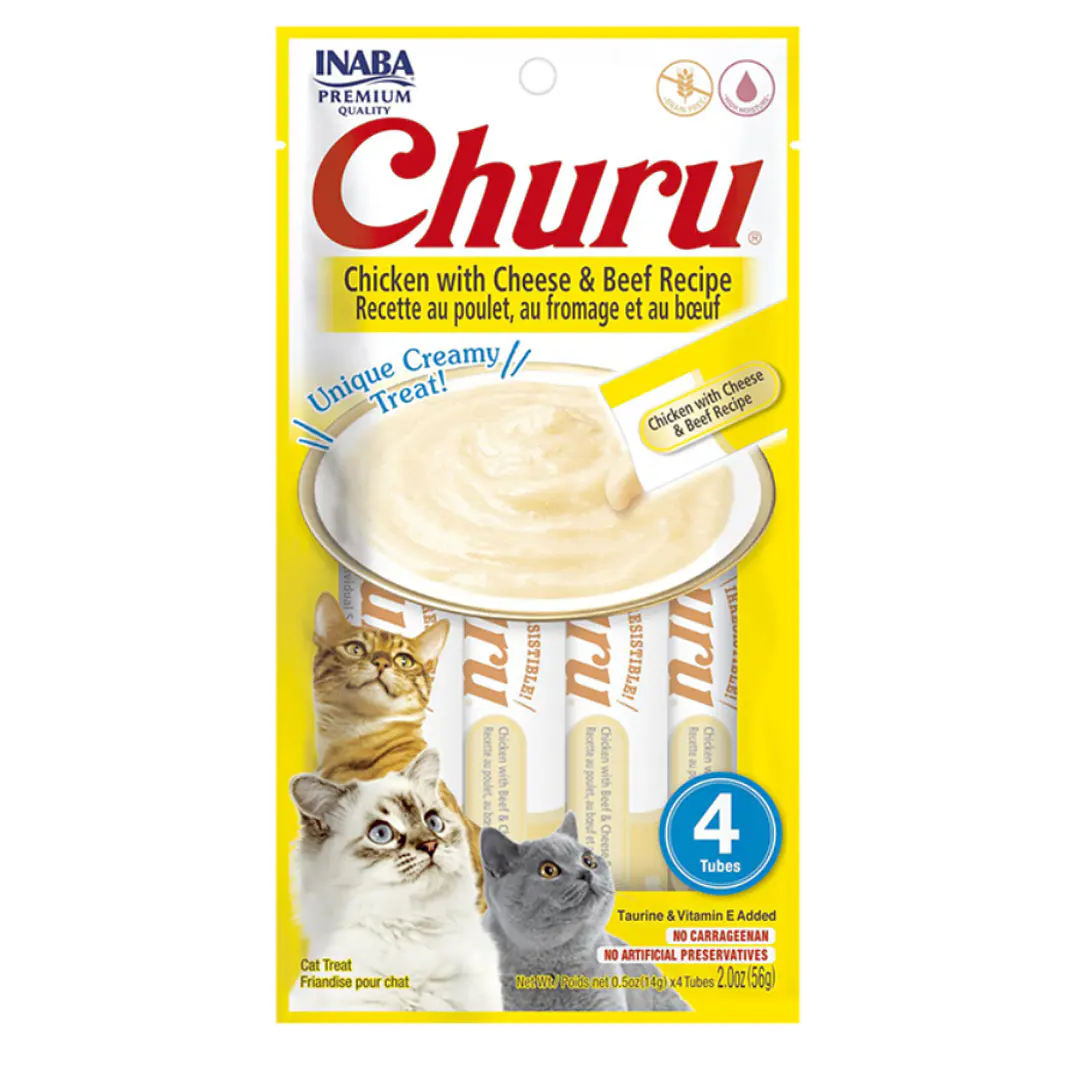 Churu chicken with cheese & beef recipe 56 gramos  1