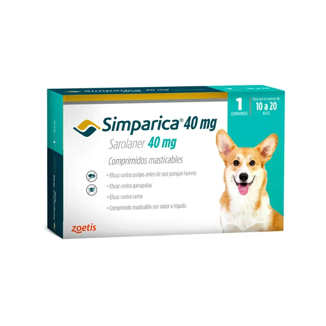 Simparica 10 a 20 kg | Antipulgas Perros 1