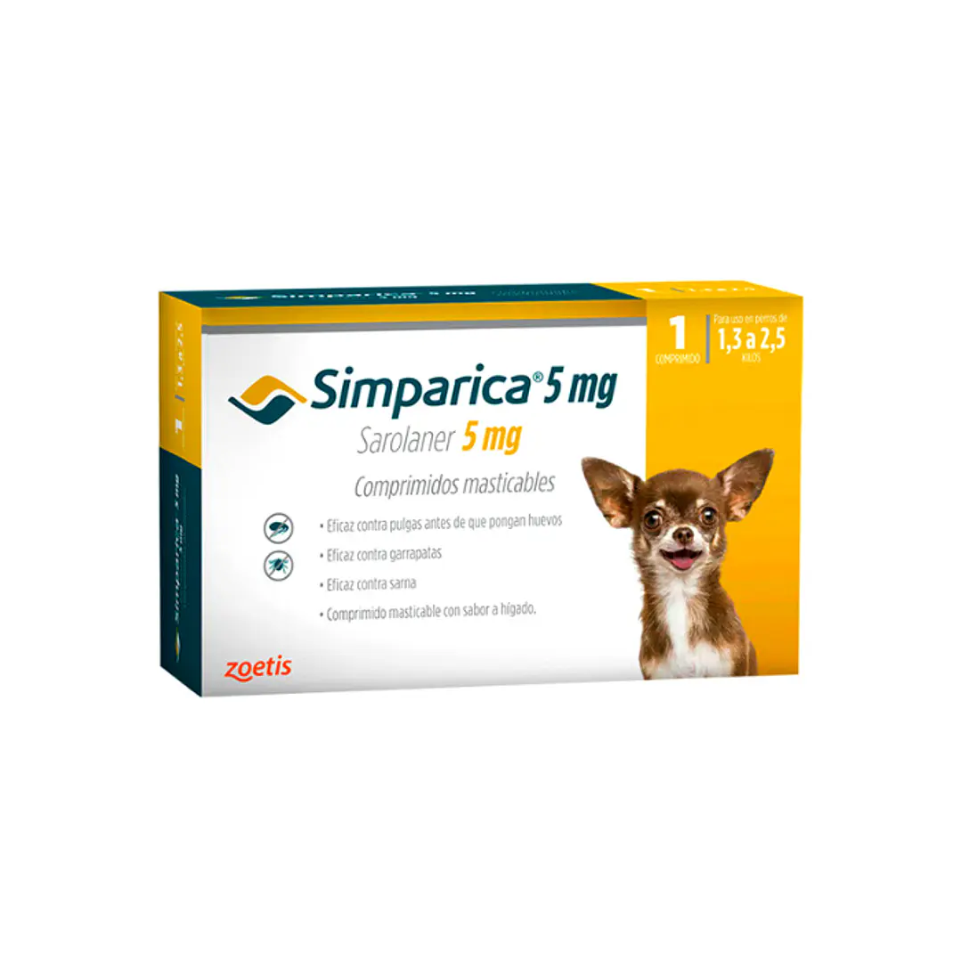 Simparica para perros 1,3 a 2,5 kilos 1