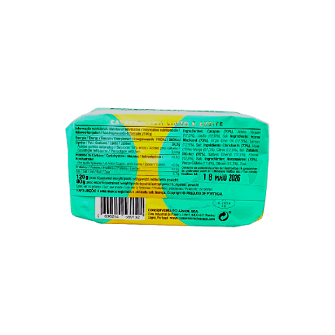 Pack of 5 Tins Horse Mackerel with Lemon and Olive Oil (Papa Anzóis)