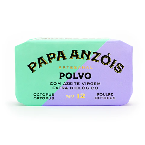 Pack of 5 cans Octopus in Organic Extra Virgin Olive Oil (Papa Anzóis)
