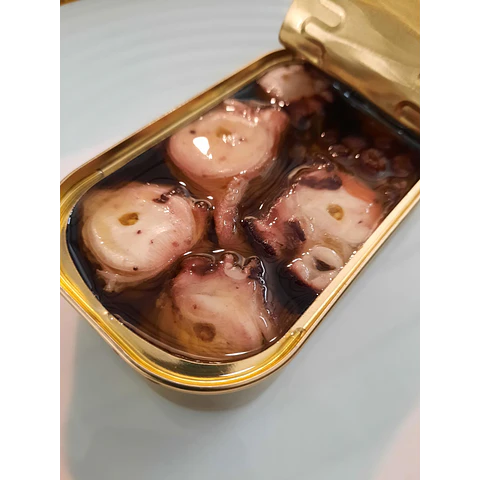 Pack of 5 cans Octopus in Organic Extra Virgin Olive Oil (Papa Anzóis)