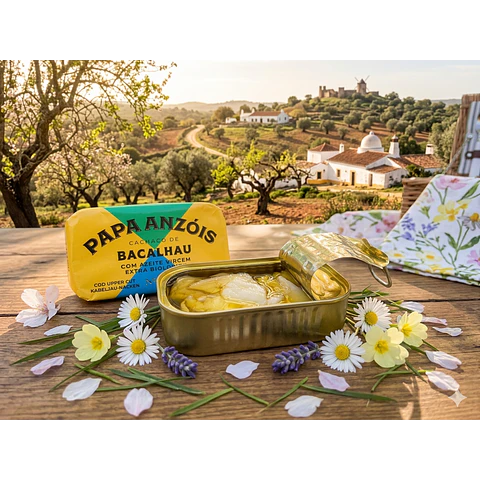 Pack de 5 Conservas de Cachaço de Bacalhau com Azeite Virgem Extra BIO (Papa Anzóis)