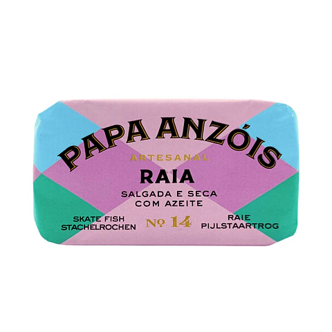 Pack of 5 Cans of Skate Fish in Extra Virgin Olive Oil (Papa Anzóis)