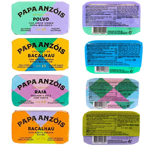 Pack Degustação Papa Anzóis: Edição Especialidades (4 Conservas)