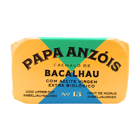 Pack de 5 Conservas de Cachaço de Bacalhau com Azeite Virgem Extra BIO (Papa Anzóis)