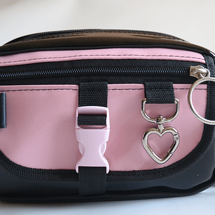 Full funcion charol negro + rosa pastel