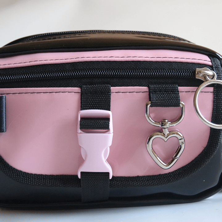 Full funcion charol negro + rosa pastel 1