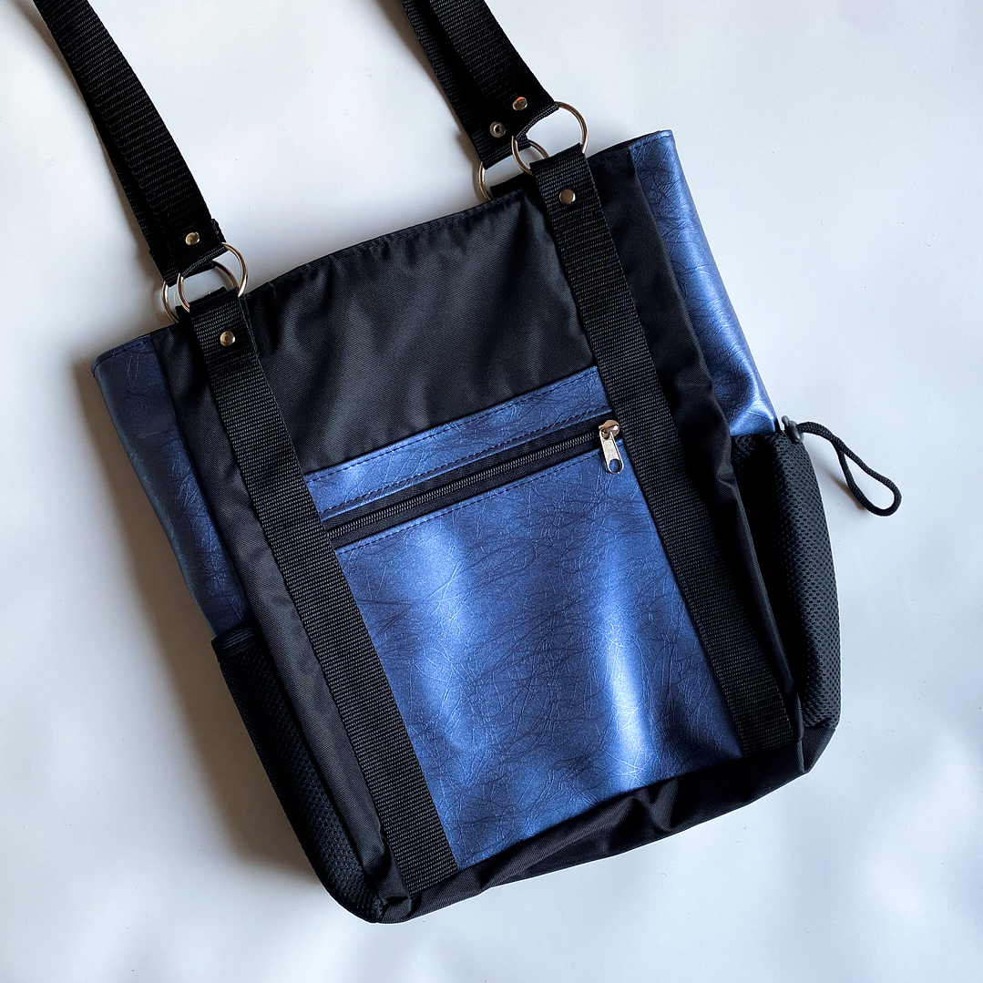 Totebag mediana cuerina metalizada 2