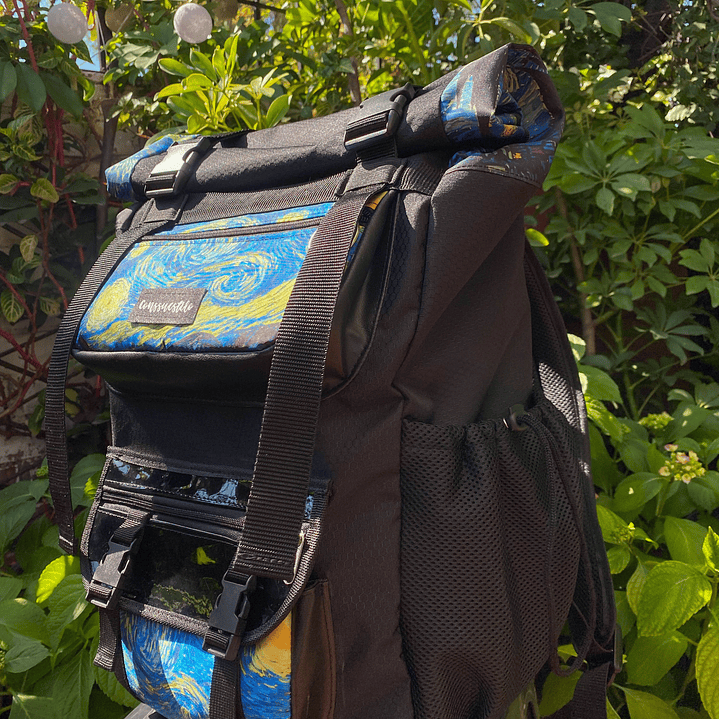 mochila roll top noche estrellada 42L 4