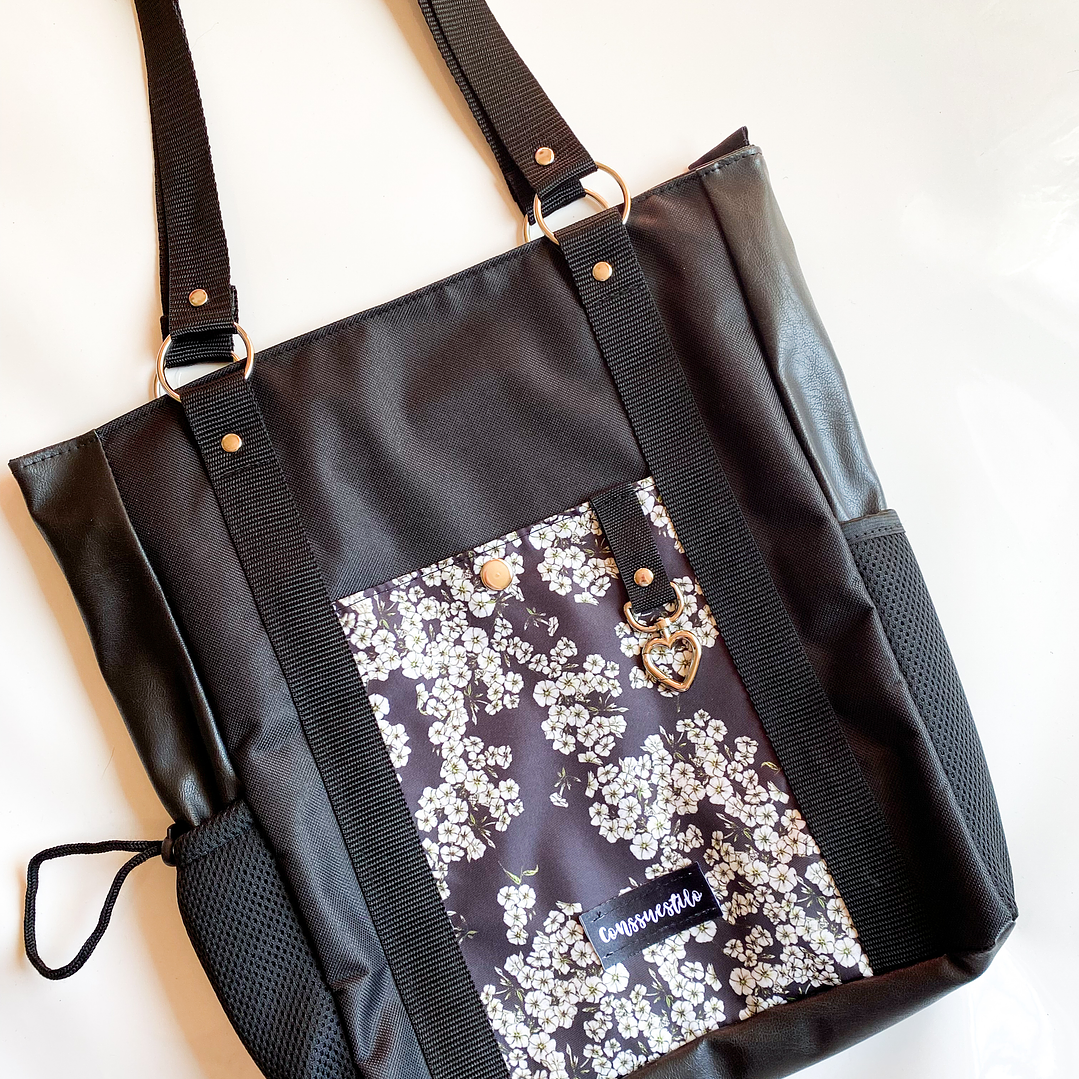 Totebag mediana estampado flores  1