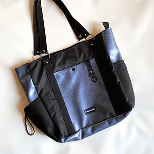 Totebag grande cuerina metalizada 