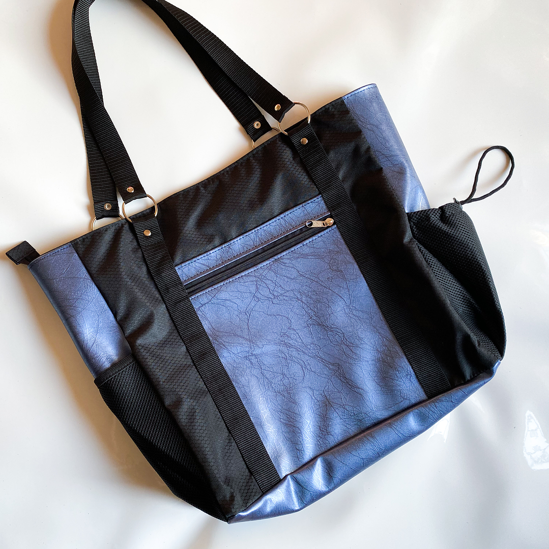 Totebag grande cuerina metalizada  2