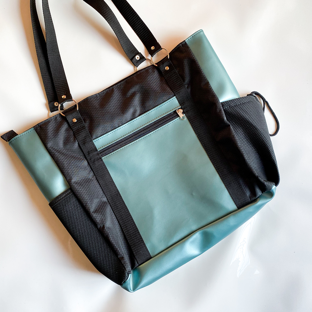 Totebag grande cuerina metalizada  2