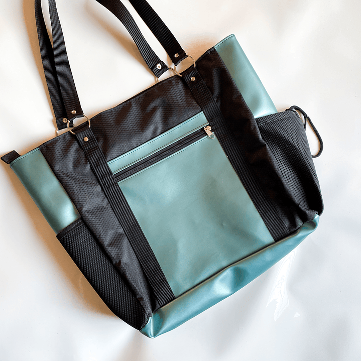 Totebag grande cuerina metalizada  2