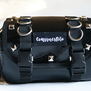 Full función charol negro + argollas